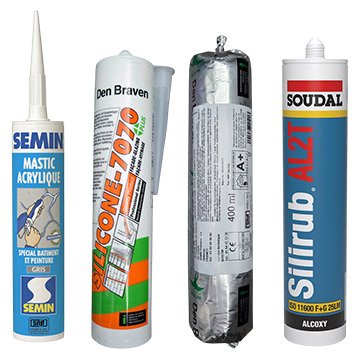 Mastic silicone et acrylique