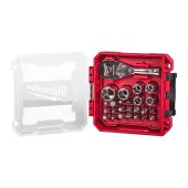 Coffret 25 pcs clé à cliquet compacte 1/4" - MILWAUKEE