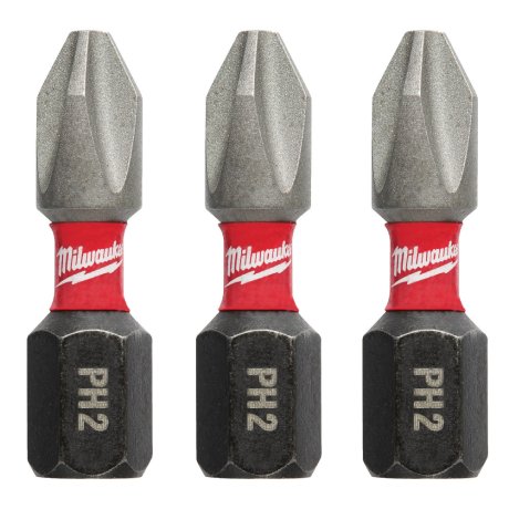 Embout de vissage PH2 x 25 mm Shockwave Impact Duty, par 3 - MILWAUKEE
