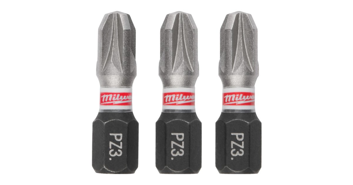 Embout Shockwave Impact Duty PZ3 x 25 mm - x3 | Milwaukee