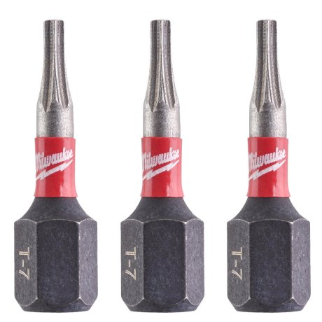 Embout de vissage TX7 x 25 mm Shockwave Impact Duty, par 3 - MILWAUKEE