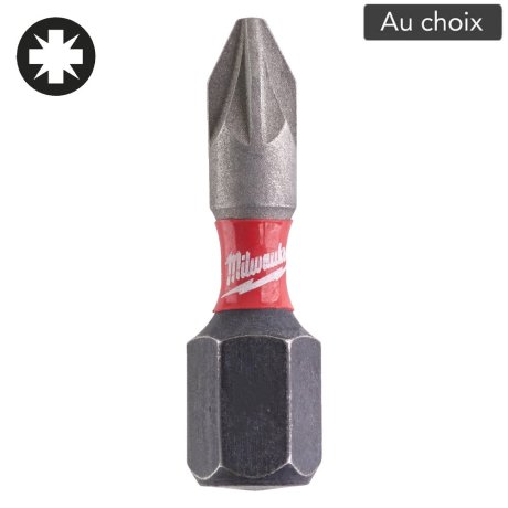 Embout de vissage PZ Shockwave Impact Duty, au choix - MILWAUKEE