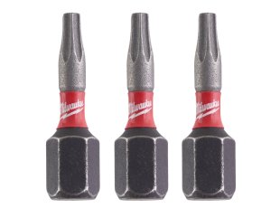 Embout de vissage TX10 x 25 mm Shockwave Impact Duty, par 3 - MILWAUKEE