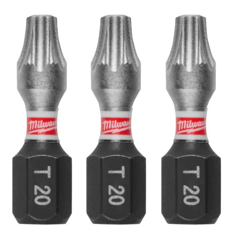 Embout de vissage TX20 x 25 mm Shockwave Impact Duty, par 3 - MILWAUKEE
