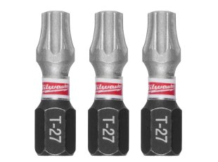 Embout de vissage TX27 x 25 mm Shockwave Impact Duty, par 3 - MILWAUKEE