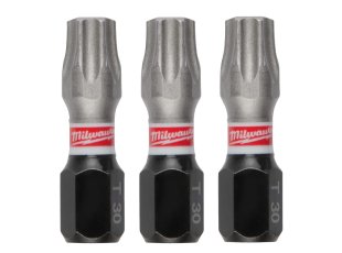Embout de vissage TX30 x 25 mm Shockwave Impact Duty, par 3 - MILWAUKEE
