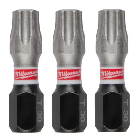 Embout de vissage TX30 x 25 mm Shockwave Impact Duty, par 3 - MILWAUKEE