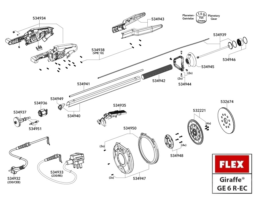 Schéma de la Giraffe Carbonne GE 6 R-EC