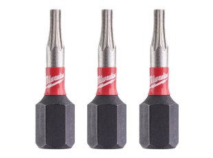 Embout de vissage TX BO8 x 25 mm Shockwave Impact Duty, par 3 - MILWAUKEE