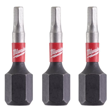 Embout de vissage Hex 2,5 x 25 mm Shockwave Impact Duty, par 3 - MILWAUKEE