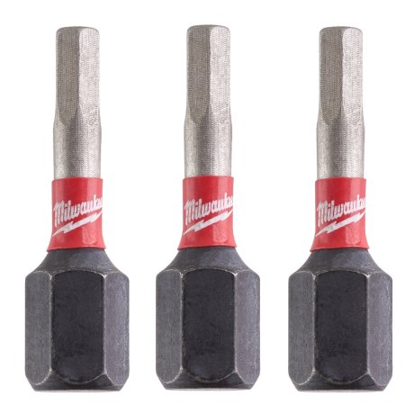 Embout de vissage Hex 3 x 25 mm Shockwave Impact Duty, par 3 - MILWAUKEE