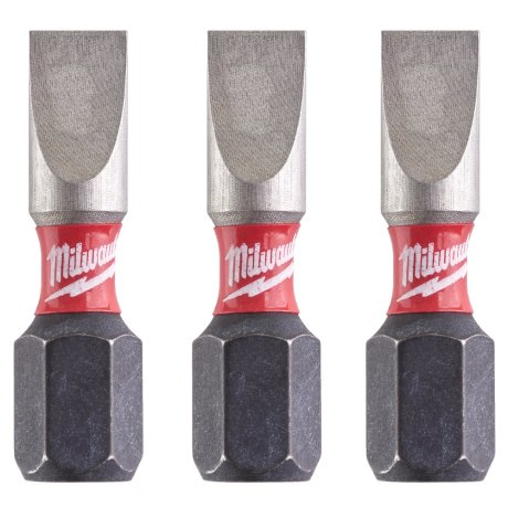 Embout de vissage SL 0,8 x 5,5 x 25 mm Shockwave Impact Duty, par 3 - MILWAUKEE