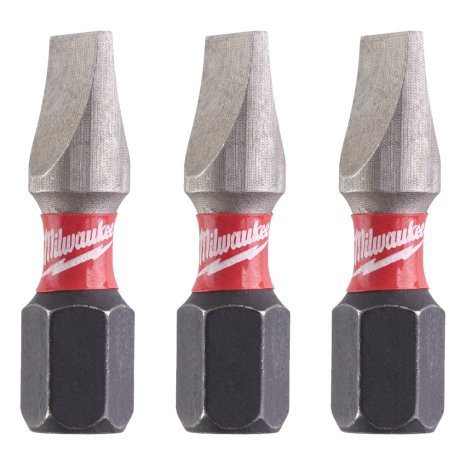 Embout de vissage SL 1,2 x 6,5 x 25 mm Shockwave Impact Duty, par 3 - MILWAUKEE