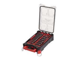 Coffret douilles à choc longues 1/2" Shockwave™ Impact Duty, 16 pièces + organisateur - MILWAUKE