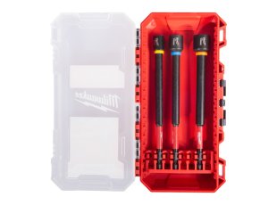 Coffret 3 douilles magnétiques longues Shockwave™ Impact Duty Ø8-13 mm - MILWAUKEE