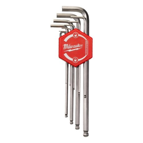 Set 9 clés hexagonales en L 1,5 à 10 mm  - MILWAUKEE