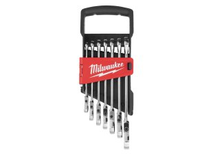Set de 7 clés mixtes à cliquet tête flexible Max Bite™, 8 à 17 mm - MILWAUKEE