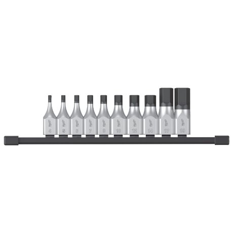 Coffret 10 douilles embout Hex métrique 1/2" 4-19 mm - MILWAUKEE