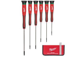 Coffret 6 tournevis de précision Torx corps métal T6 à T15 - MILWAUKEE