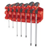 Set de 7 clés hexagonales poignée grip T-Strike™ 2 à 8 mm - MILWAUKEE