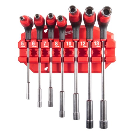 Jeu de 7 clés à douille avec poignée ergonomique T-Strike™ 5 à 13 mm - MILWAUKEE