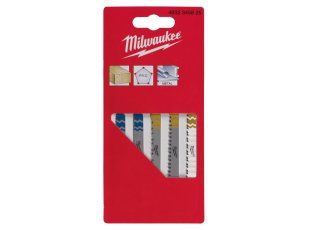 Set lames scie sauteuse T-shank bois métal 5 pcs - MILWAUKEE