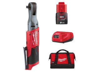 Clé à cliquet compacte 3/8" M12 Fuel™ avec 1 batterie 2 Ah + chargeur + sac - M