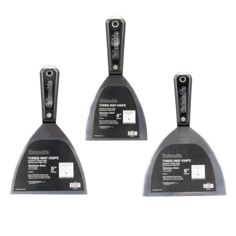 Pack de 3 couteaux à enduire Putty inox manche nylon 10,2/12,7/15,2 cm - COLUMBIA