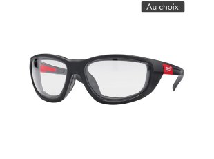 Lunettes de sécurité haute performance avec joint amovible, teinte au choix - MILWAUKEE
