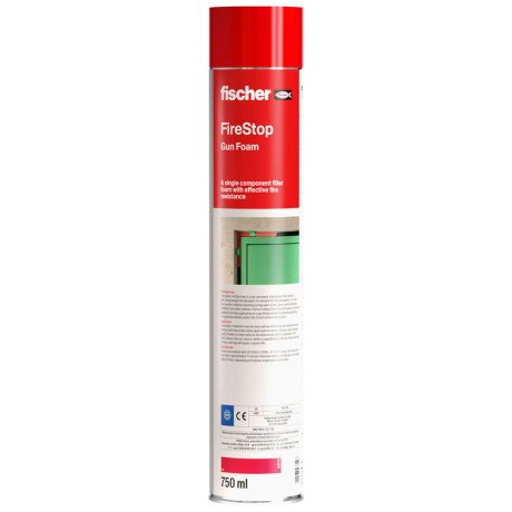 Mousse polyuréthane PUP coupe feu 750 ml pistolable, à l'unité - FISCHER