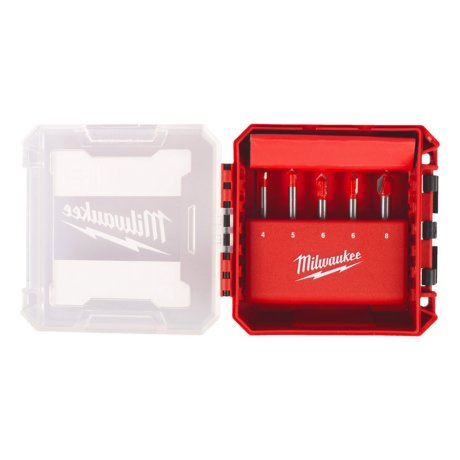 Set 5 forets verre et carrelage Ø4 à 8 mm - MILWAUKEE