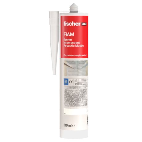 Mastic acrylique intumescent FiAM blanc 310 ml, à l'unité - FISCHER