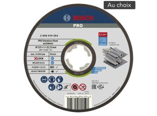 Disque à tronçonner X-Lock Ø125 x 1 x 22,23 mm, au choix - BOSCH