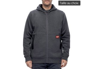 Sweat à capuche Gridiron™ gris, taille au choix - MILWAUKEE