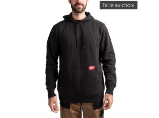 Sweat à capuche Midweight noir, taille au choix - MILWAUKEE