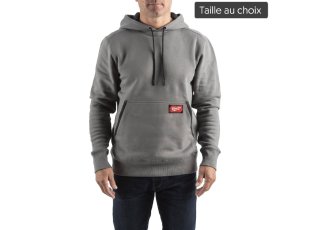 Sweat à capuche Midweight gris, taille au choix - MILWAUKEE