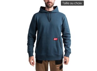 Sweat à capuche Midweight bleu, taille au choix - MILWAUKEE