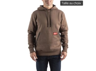 Sweat à capuche Midweight marron, taille au choix - MILWAUKEE
