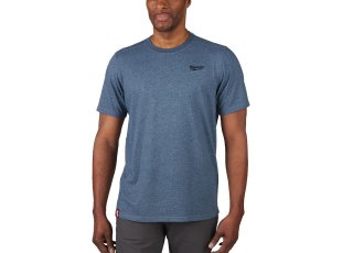 T-shirt bleu à manche courtes, taille 2XL - MILWAUKEE