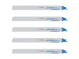 Lot de 5 lames de scie sabre 300 mm Pro précision métal S1237HBF - BOSCH