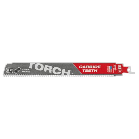 1 lame de scie sabre The Torch™ carbure pour métal 230 mm x 10 TPI - MILWAUKEE