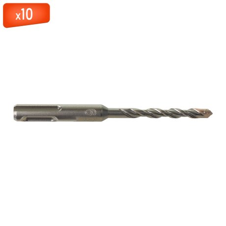 Foret 2 taillants M2 SDS+, 6 x 110 mm - x10 - MILWAUKEE