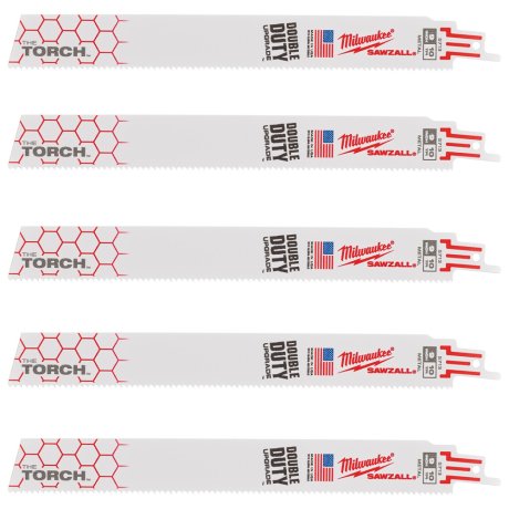 5-lames-scie-sabre-de-demolition-The-Torch-Heavy-Duty-pour-metal-230-mm-x-10-TPI-MILWAUKEE
