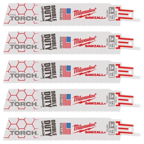 5-lames-scie-sabre-de-demolition-The-Torch-Heavy-Duty-pour-metal-150-mm-x-14-TPI-MILWAUKEE