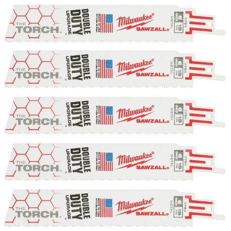 5-lames-scie-sabre-de-demolition-The-Torch-Heavy-Duty-pour-metal-150-mm-x-18-TPI-MILWAUKEE