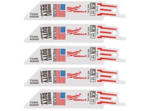 5 lames scie sabre Thin Kerf pour métal 100 mm x 14 TPI - MILWAUKEE