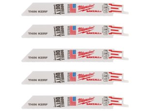 5 lames scie sabre Thin Kerf pour métal 150 mm x 24 TPI - MILWAUKEE