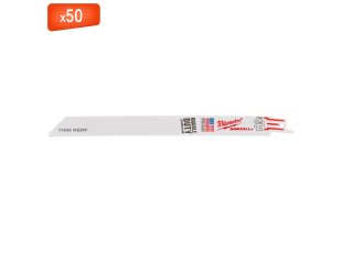50 lames scie sabre Thin Kerf pour métal 230 mm x 14 TPI - MILWAUKEE