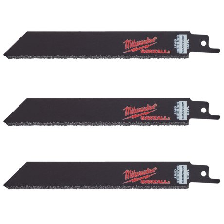 3 lames scie sabre pour matériaux abrasifs, fonte et fibre de verre 150 mm - MILWAUKEE