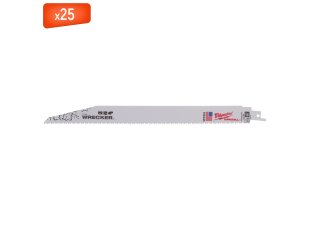 25 lames scie sabre Wrecker™ multi-matériaux 300 mm x 7/11 TPI - MILWAUKEE